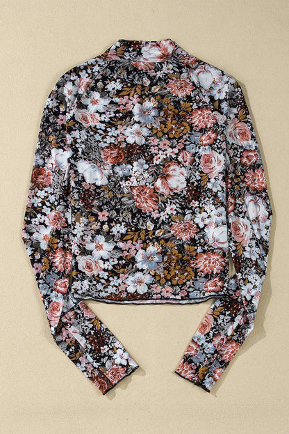 Pretty Bash - Bloemen Mesh top met lange mouwen