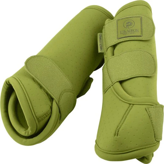 S0006 - Eskadron FW'24 Platinum tendon boots Pro Dressage Moss Green COB FRONT (new)
