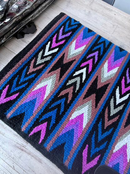 SB062 - Western Oversized Show Blanket A - Black, Blue, Purple