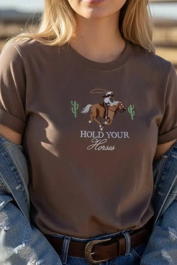 Bridle Up Hope - T-shirt brodé Hold Your Horses