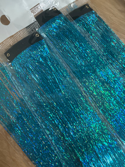 FMH - Clip-in volle hair tinsels glitter per stuk