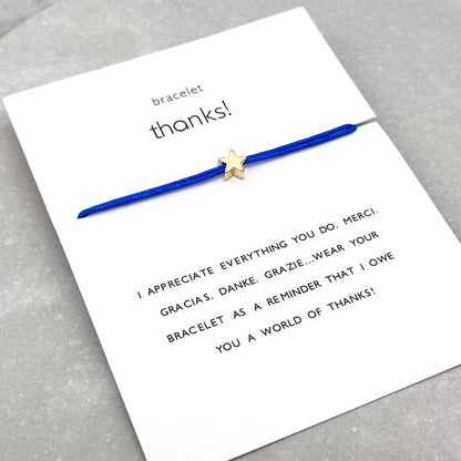 Parsley & pepper - Thanks thank you Star bracelet (various colors)