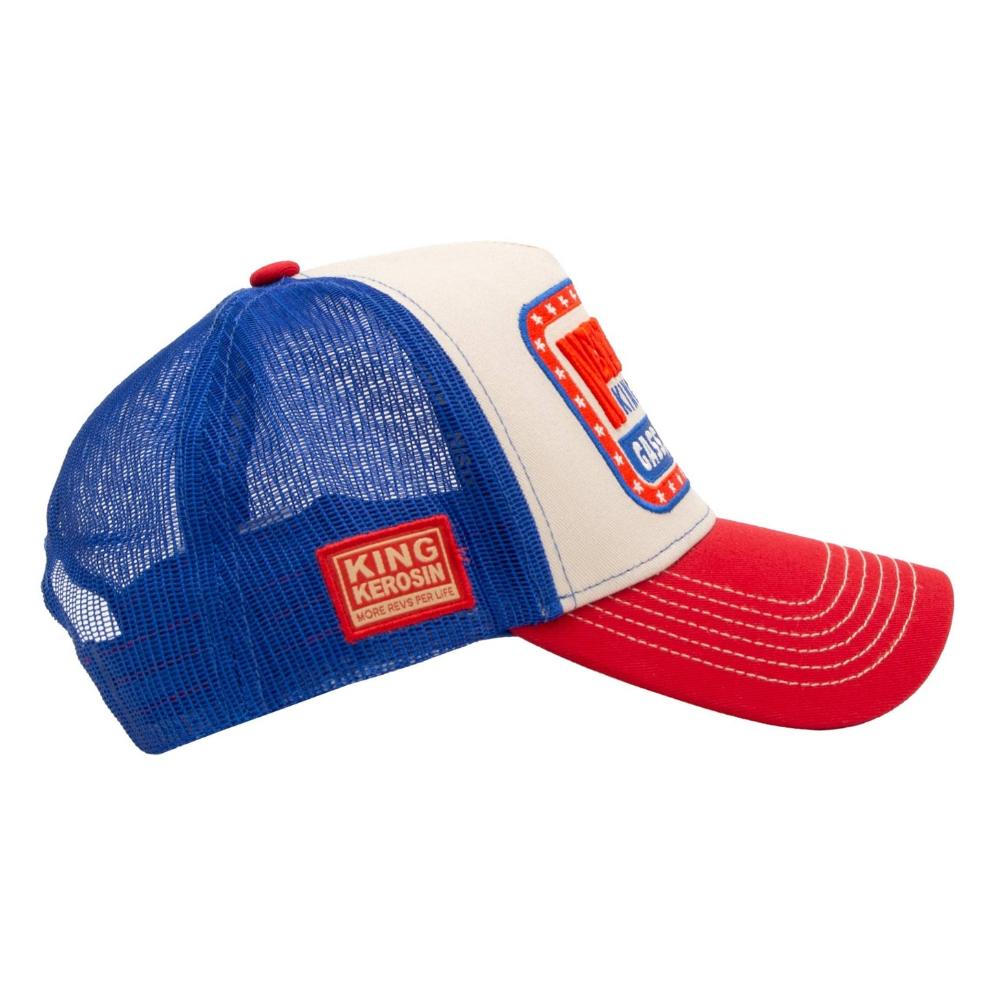 King Kerosin - Truckerpet Never Grow Up pet in beige/blauw/rood