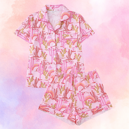 FMH - Women's Summer Pajama Set / Lounge Suit Cowgirl Dreams