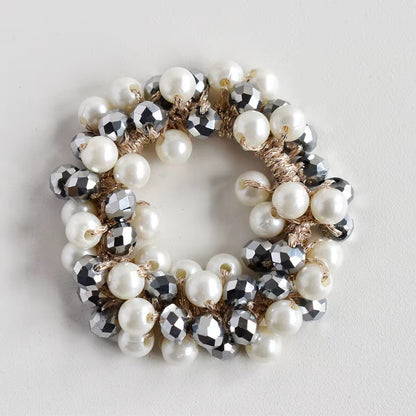 FMH - Glitterelastiek Pearl Party parels en glitterkralen (div. kleuren)
