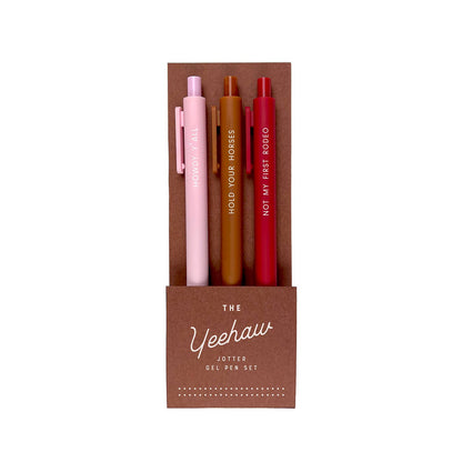 The Ruff House - Set penna gel Jotter Yeehaw/ Dog/ Coffee/ Dreamer