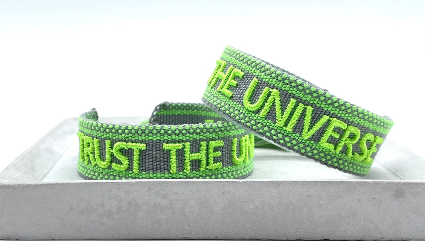 Parsley & Pepper - Trust the Universe armband grijs/ lime