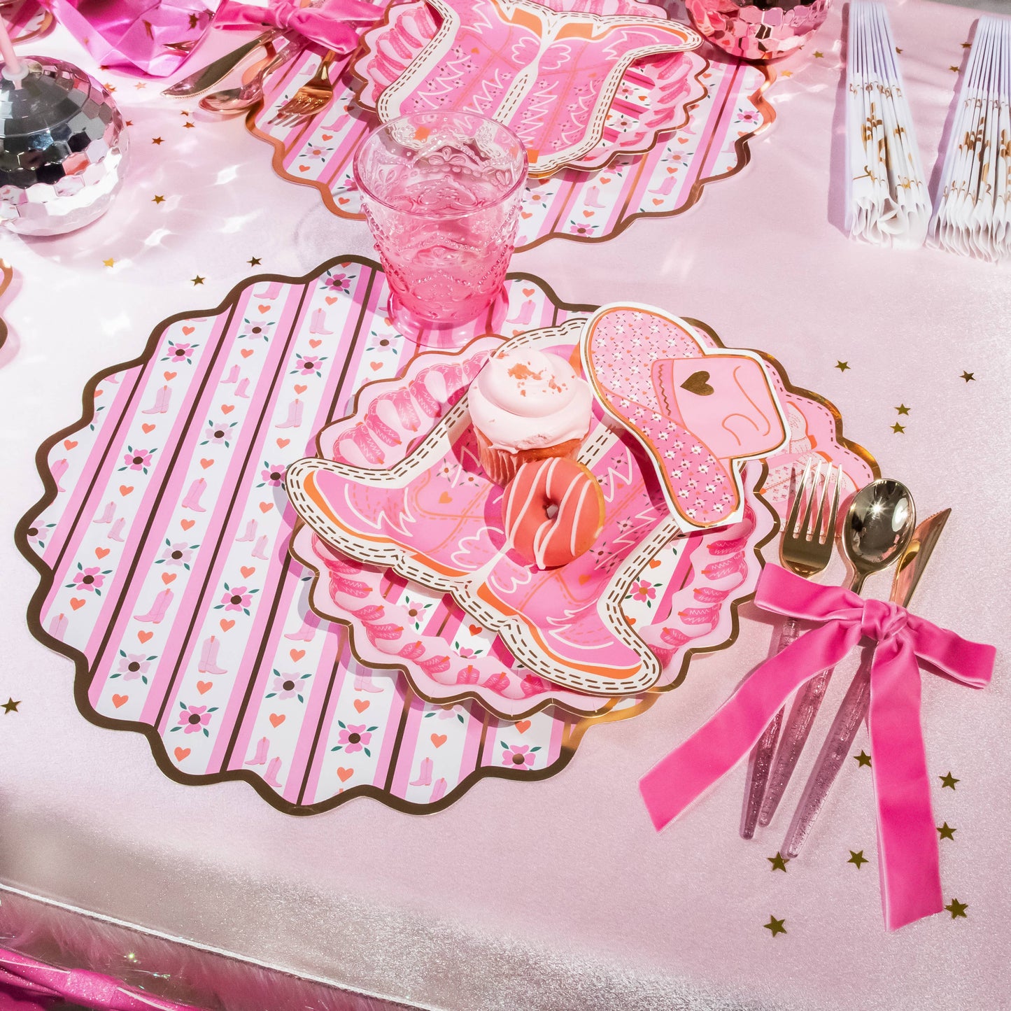 Packed Party - Set di tovagliette 'Western Boot Scoot Blooms'