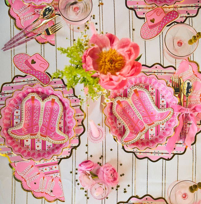 Packed Party - Boot Scoot Blooms Cowboylaars Dessertbordenset
