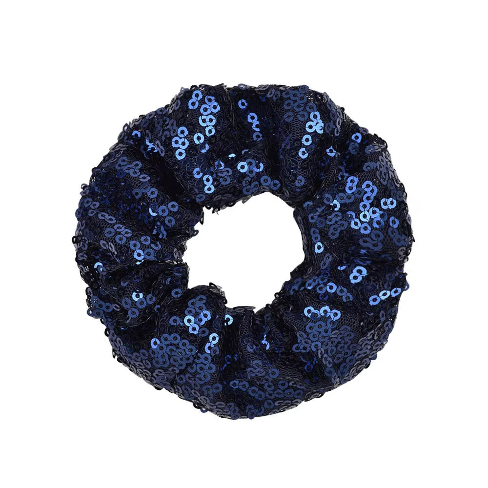 FMH - Glitter Pailletten Sequin Scrunchie elastiek dressuurknot knotband (div. kleuren)