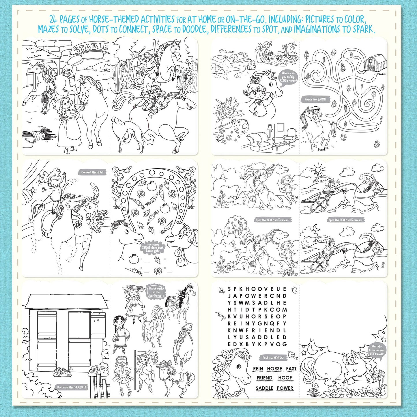 Girl Nation - Paarden Vakantieboek (Puzzelboek, kleurboek, activiteitenboek)