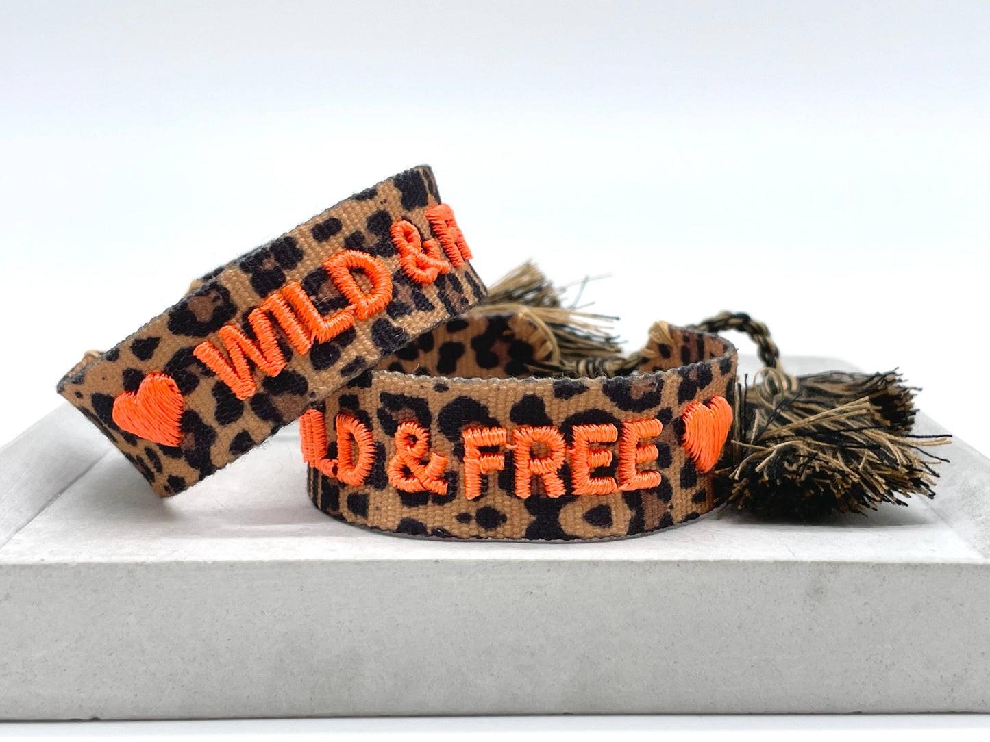 Parsley & Pepper - Wild & Free armband luipaard/ oranje