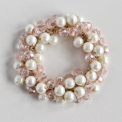 FMH - Glitterelastiek Pearl Party parels en glitterkralen (div. kleuren)