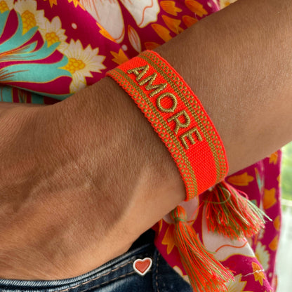 Parsley & pepper - Amore armband oranje/ goud