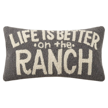 Peking Handicraft - Cuscino Life is better at the Ranch