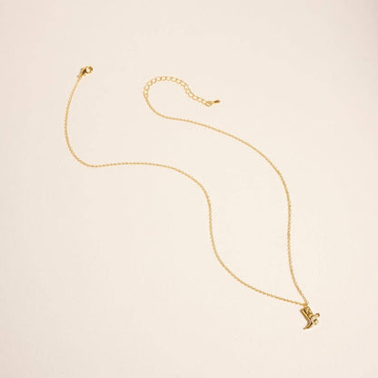 Designature - Collana stivali western cowgirl placcata oro