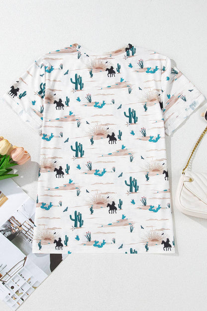 Pretty Bash - Western Cactus top korte mouw t-shirt
