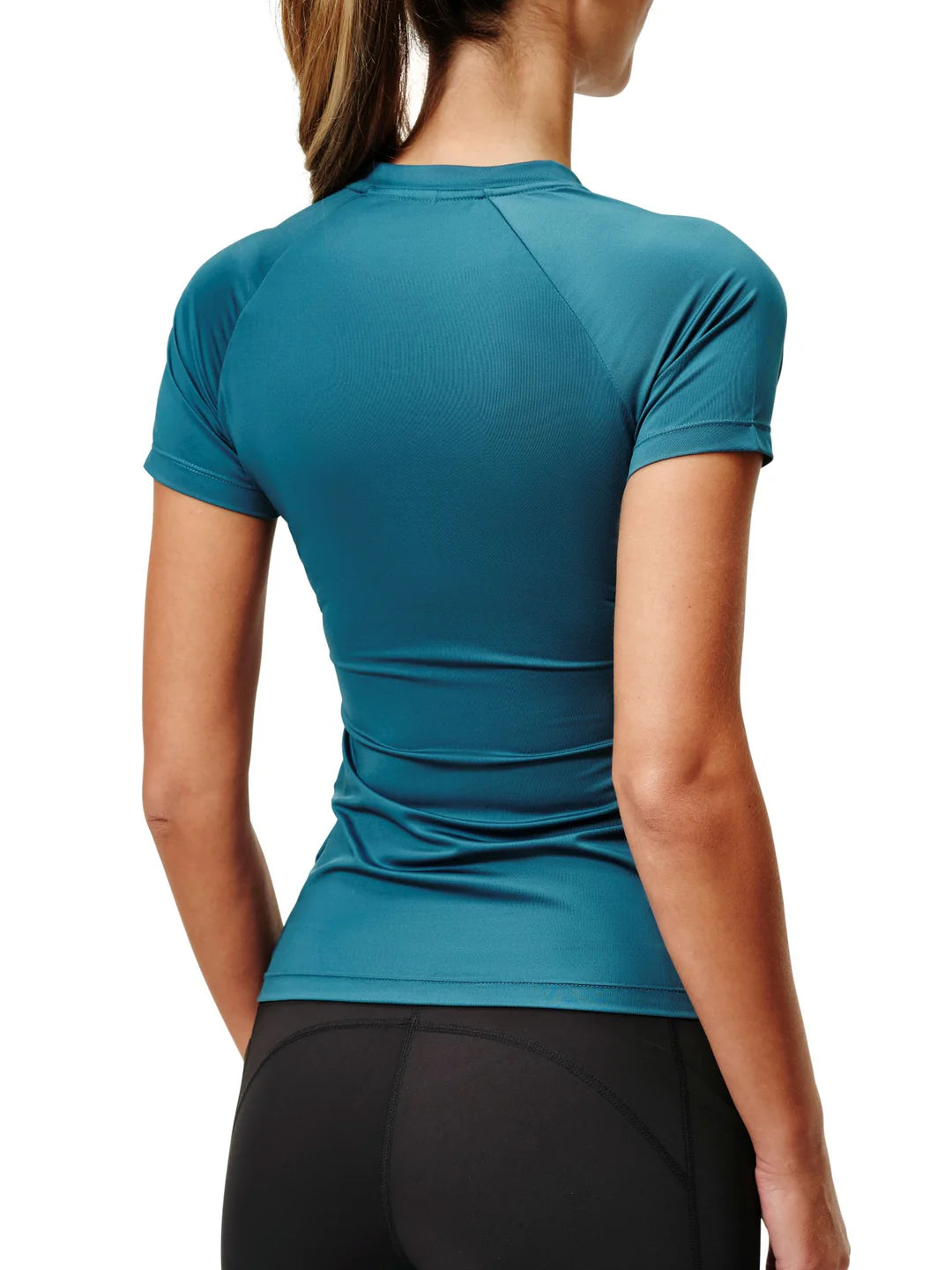 Equestrian Stockholm - FW25 Teal Blue - Maglia intima dinamica a manica corta rijtop