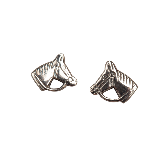 Janusch - Oorknopjes paardenhoofd zilver