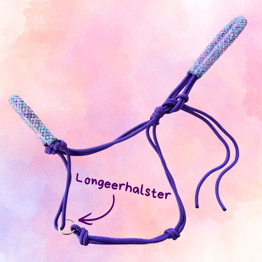 Het Paardenatelier - Longeerhalster Touwhalster ‘Cosmic’ paars/paarsmix