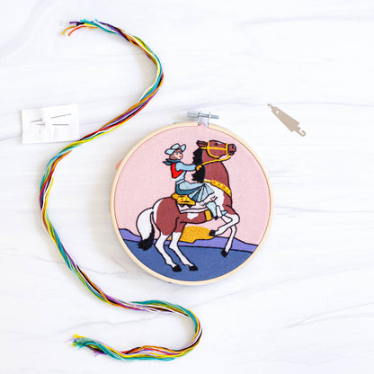 Antiquaria - Cowgirl Premium borduurpakket, 6 inch