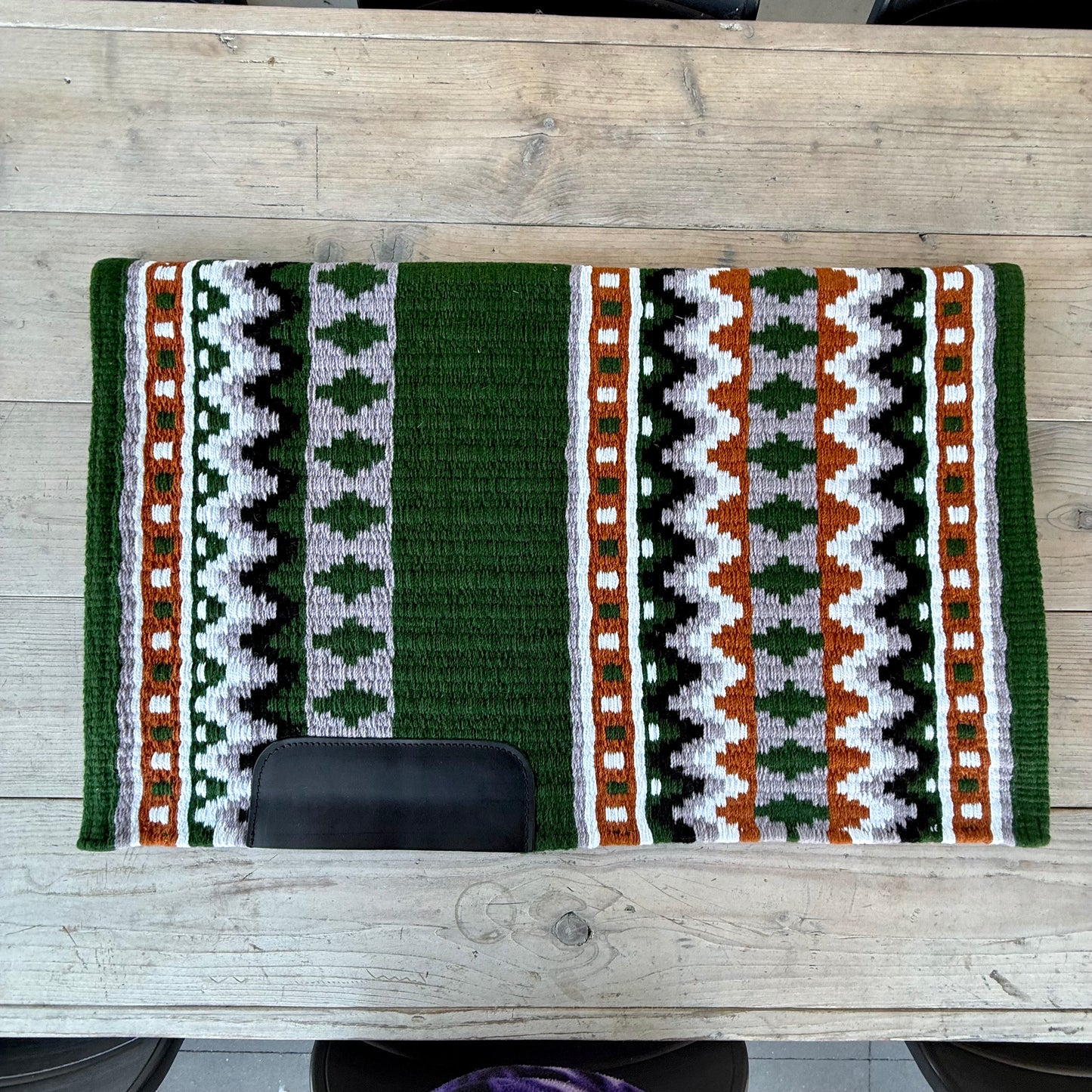 SB043 - Western oversized showblanket A - Groen, grijs, terracotta