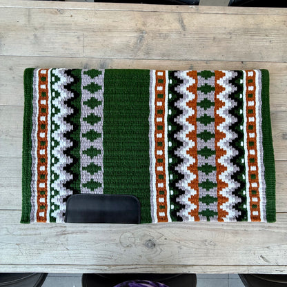 SB043 - Western oversized showblanket A - Groen, grijs, terracotta