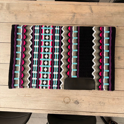 SB025 - Western Oversized Showblanket A - Schwarz, Türkis, Rosa, Grau