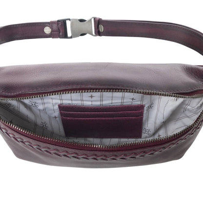 Myra Bag - Zidana Amarillo tanned leather hip bag Wildrose Plum