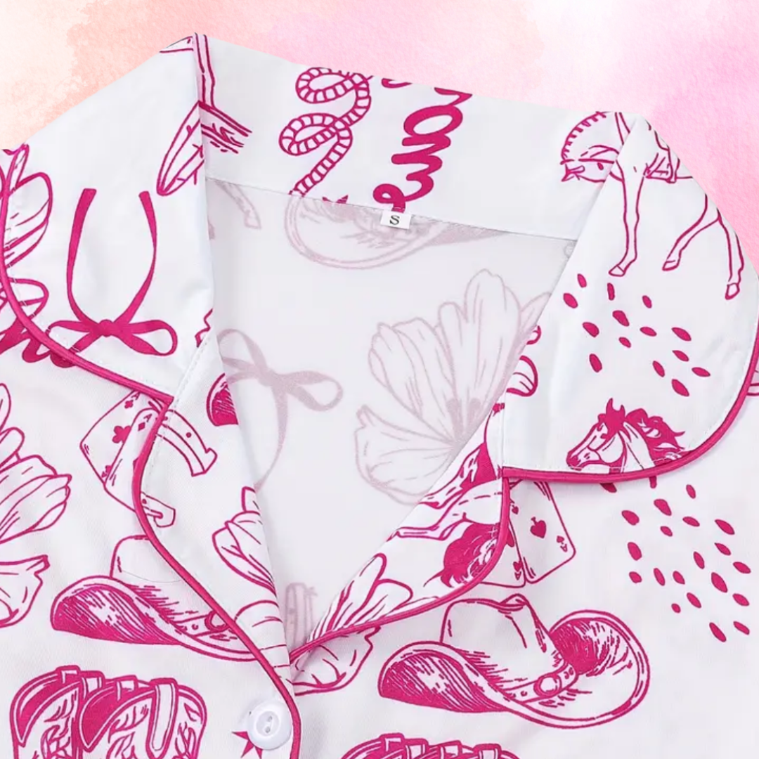 FMH - Women's Summer Pajama Set/Loungewear Yee-Haw Line-up