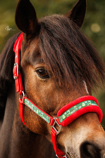 Happy Halsters x FMH - Capestro di Natale Naughty Horse Exclusive (pelliccia) vari colori
