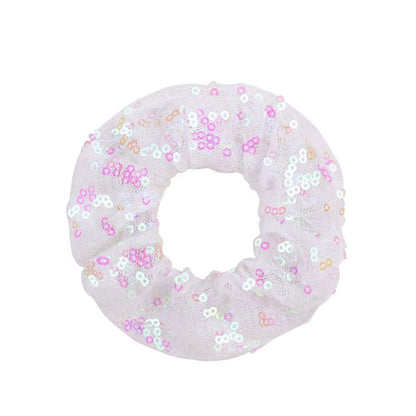 FMH - Glitter Pailletten Sequin Scrunchie elastiek dressuurknot knotband (div. kleuren)