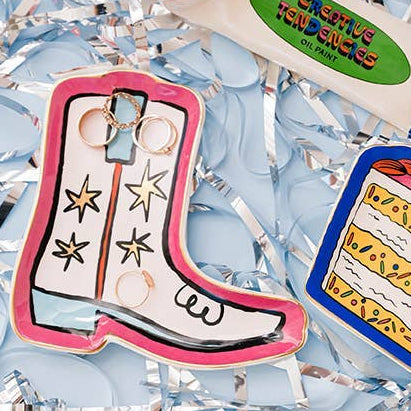 Bando - Schaaltje voor snuisterijen Cowboylaars sieradenschaaltje