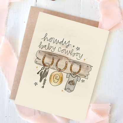 Tirzah Lane - Greeting card Baby Cowboy birth