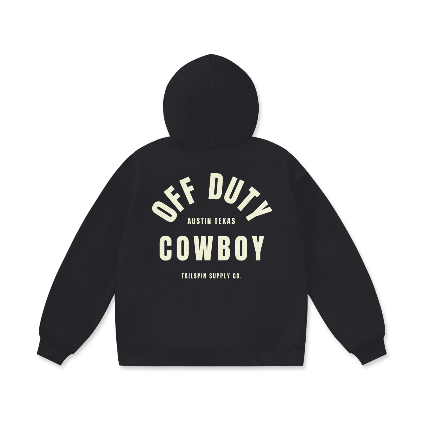 Tailspin - Zwarte hoodie Off Duty Cowboy sweater