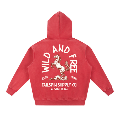 Tailspin - Wild and Free Bronco rood oversized hoodie trui