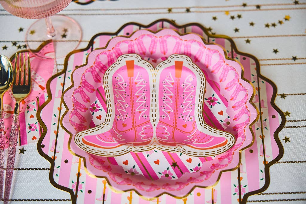Packed Party - Boot Scoot Blooms Cowboylaars Dessertbordenset