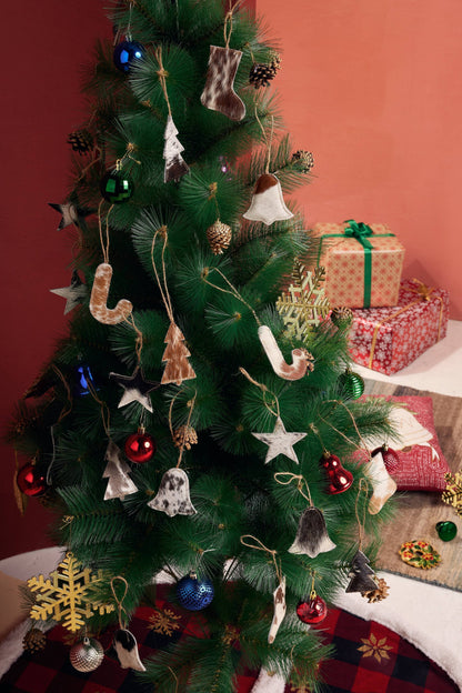Myra Bag - Kerstboom Haar-op-Huid Ornamentenset In Bruin