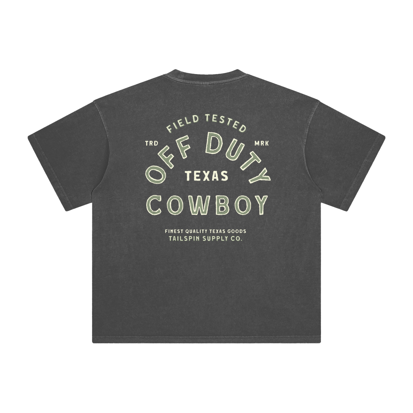 Tailspin - T-shirt unisexe gris foncé Off Duty Cowboy