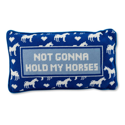 Furbish Studio - Needlepoint Kissen Hold my Horses