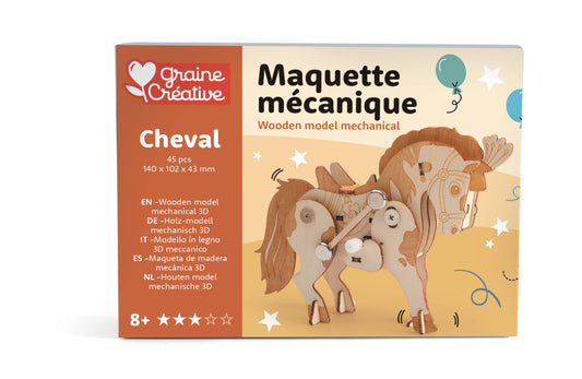 Graine Creative - 3D houten model Mechanisch paard