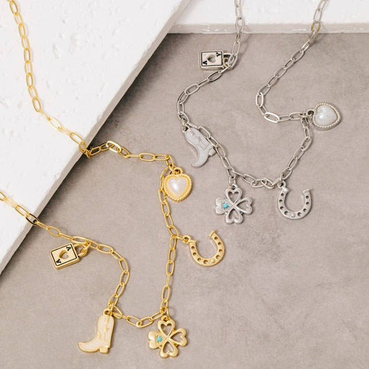 Fame - Western bedelketting goud/ zilver