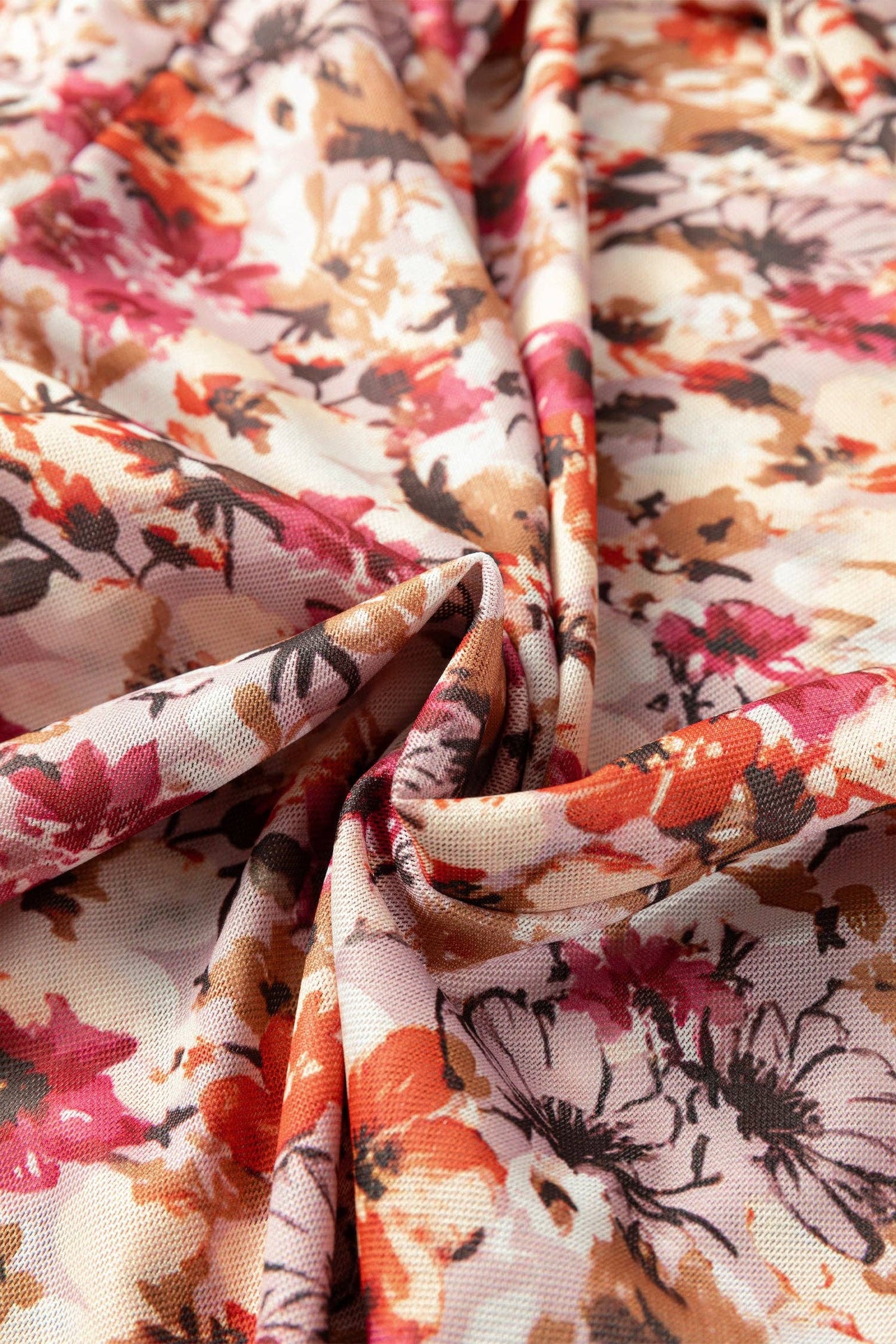 Pretty Bash - Bloemen Mesh Top Lange Mouwen