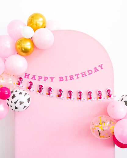 My Mind’s Eye - Cowgirl Happy Birthday banner flag line