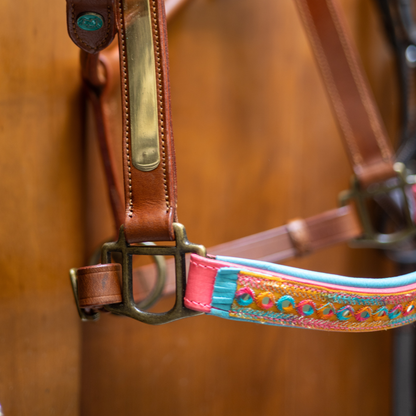 DWAM - Luxe buffellederen halster met boho-design Indian Summer