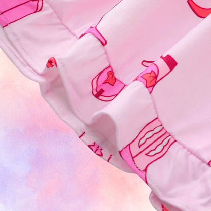 FMH - Kinder zomerse pyjama set/ loungepak Pink Boots