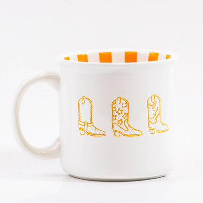 Royal Standard - Taza Cowgirl Checkerboard naranja 14oz