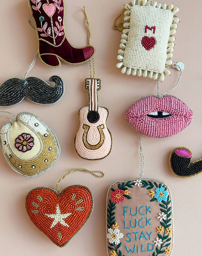 Tinytiny - Ornamento fatto a mano stivale da cowboy