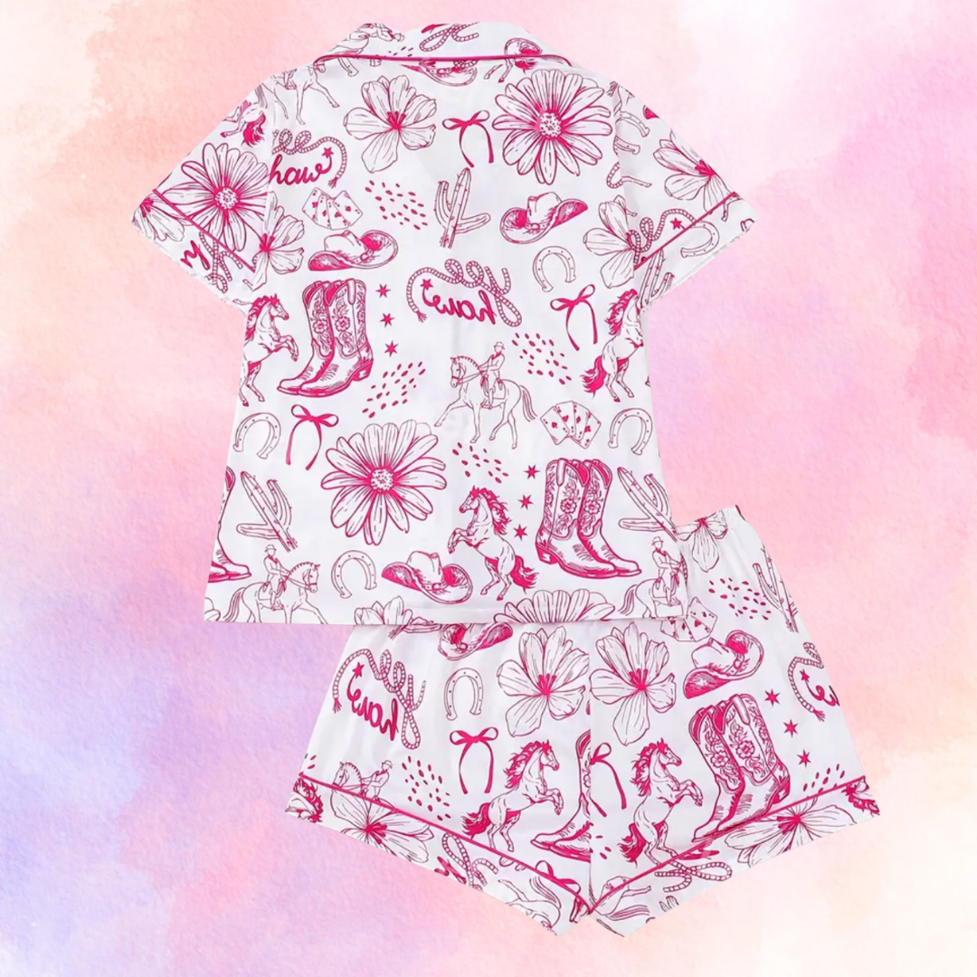 FMH - Women's Summer Pajama Set/Loungewear Yee-Haw Line-up