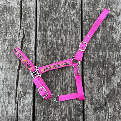 FMH - Nylon roze halster ‘Fast as F*CK’